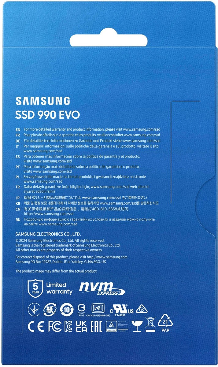 内蔵型SSD Samsung 990 EVO 1TB SSD 990 EVO NVMe™ 1TB Internal SSD | Samsung US