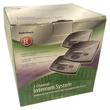 Set of 3 in box Radio Shack 3 Channel FM Wireless Audio Intercom System 43-3105