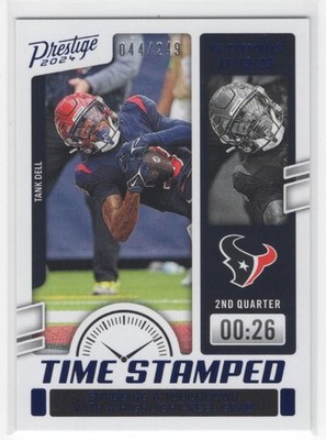#TS-TDL Tank Dell 2024 Prestige Time Stamped Blue 44/249 Houston Texans