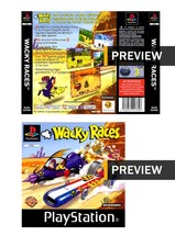 Wacky Races - PlayStation PS1 Replacement Inlay Covers Front Back