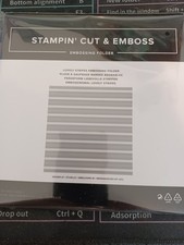 Stampin Up Lovely Stripes Embossing Folder NEW