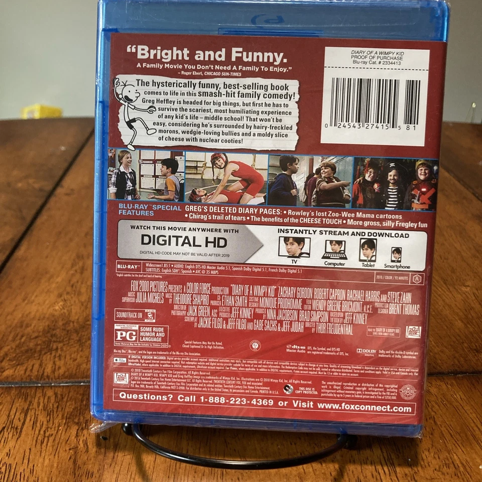 Diary Of A Wimpy Kid Blu-Ray Movie (NEW/SEALED) - Image 2 of 2