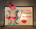 Vintage Sparkling Pink Champale Malt Liquor Light Up Beer Bar Sign