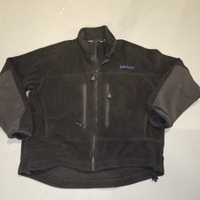 Mens Black Timberland Zip Up Jacket Hoodie Sweatshirt Size Large Full Zip Pocket