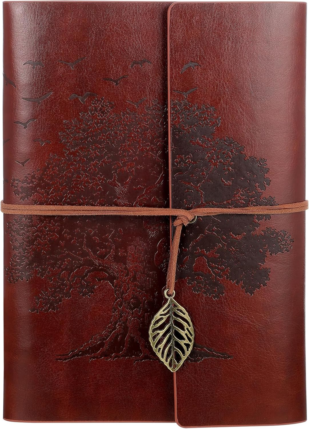 Leather Journal Notebook A5, Refillable Diary, Travel Journals for Women Men Tee