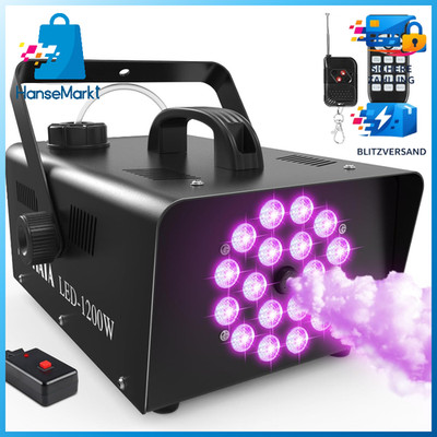 Nebelmaschine 1200W RGB-LEDs für Party Halloween Disco DJ Effekt