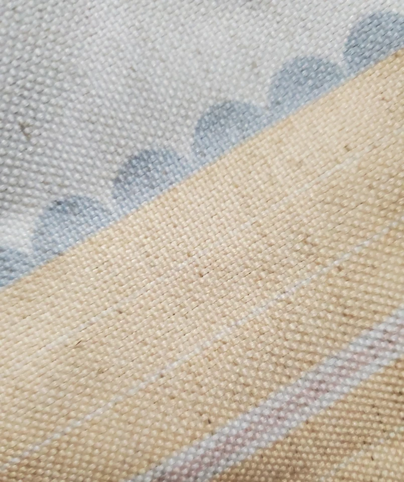 1.5 Yards Yellow & White Striped Linen Blend Fabric 42"x59" Hercules TIP - Image 3 of 3