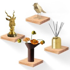 Floating Shelves for Wall Set of 4, 6-Inch Solid 6 Inch-4 Pcs Carbonized Black