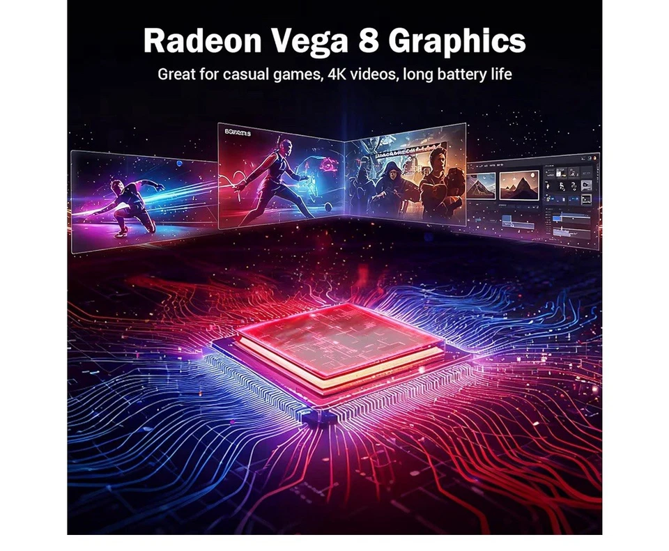 Florinix 15.6 英寸 IPS 全高清学生笔记本电脑 8GB RAM 256GB 固态硬盘 AMD 锐龙 5 3500 Win 11 — 第 4/4 张图片