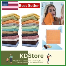 24 Pack Cotton Washcloths 12x12in Ultra Soft Absorbent Face Gym Towels