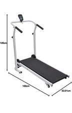 vidaXL 90884 Mini Tapis de Course Manuel Pliable - Noir