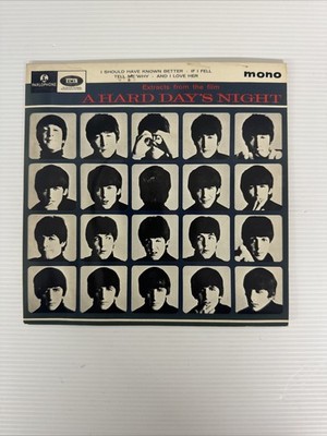 Beatles Extracts From HARD DAY'S NIGHT Vinyl UK EP 7'' MONO Ex/Ex