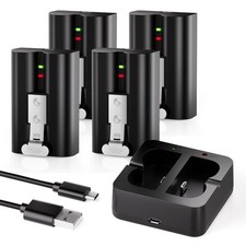 4-Pack Replacement Battery for Ring Doorbell - 6040mAh Rechargeable Camera Ba...