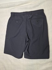 Mens Pebble Beach Golf Shorts Dark Gray Flat Front Zip Pockets size 34