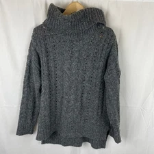 Smartwool Moon Ridge Boyfriend Sweater Wool Blend Cable Knit Cowl Women's Size S