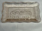 Vintage The Last Supper Tiara Indiana Glass Butter Dish Pink Depression Glass
