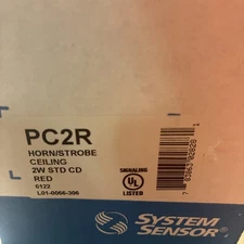 SYSTEM SENSOR PC2R SPECTRALERT RED CEILING MOUNT HORN/STROBE - 6 AVAIL. - NEW
