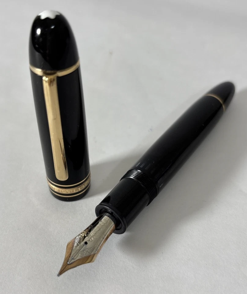 Montblanc Meisterstuck Modelo 149 14K 4810 585 Pluma Estilográfica Negra con Juego de Escritorio Foto 2 de 4