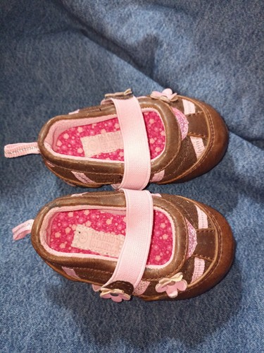 Slip bambina bambina rosa marrone sbiadito gloria taglia 2 fiori - Foto 6 di 9
