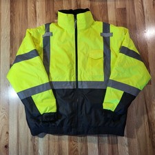 Ergodyne Quilted Safety Jacket Sz 2XL High Visibility Yellow Reflect Hood
