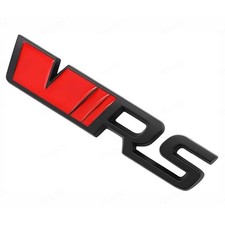 Rear Boot Badge For Fabia Octavia Black / Red VRS Emblem Decal Sticker