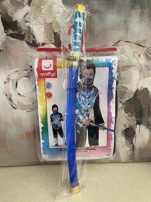 Smiffys #771044M Ninja Krieger blau Jungen Kostüm UK Größe Medium 7-9 Jahre-neu