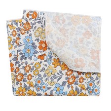 Floral Cotton Pocket Squares Men Colorful Flower Handkerchief Wedding Prom