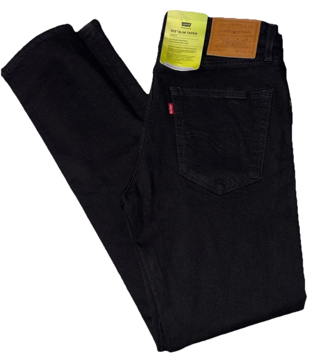 LEVI'S MENS 512 SLIM TAPER STRETCHT JEANS 33 X 34