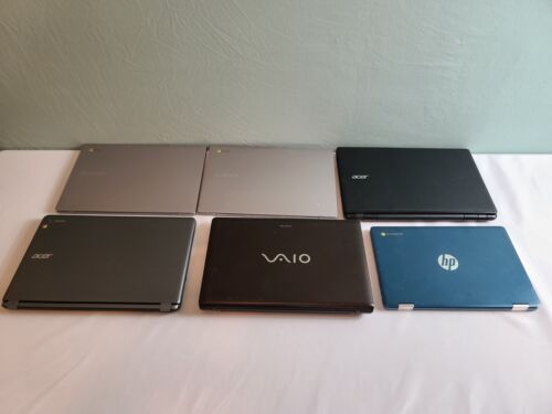 Lot of 6 Laptops for Parts or Repair, 2  ACER, 2 Samsung Chrome , Sony, HP   - Afbeelding 1 van 4