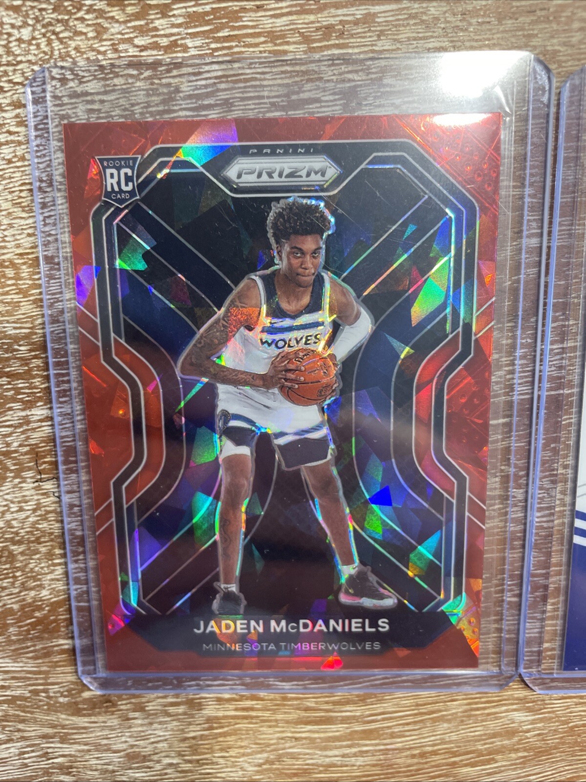 2020-21 Panini Prizm Red Cracked Ice Jaden McDaniels Rookie #277 Timberwolves RC