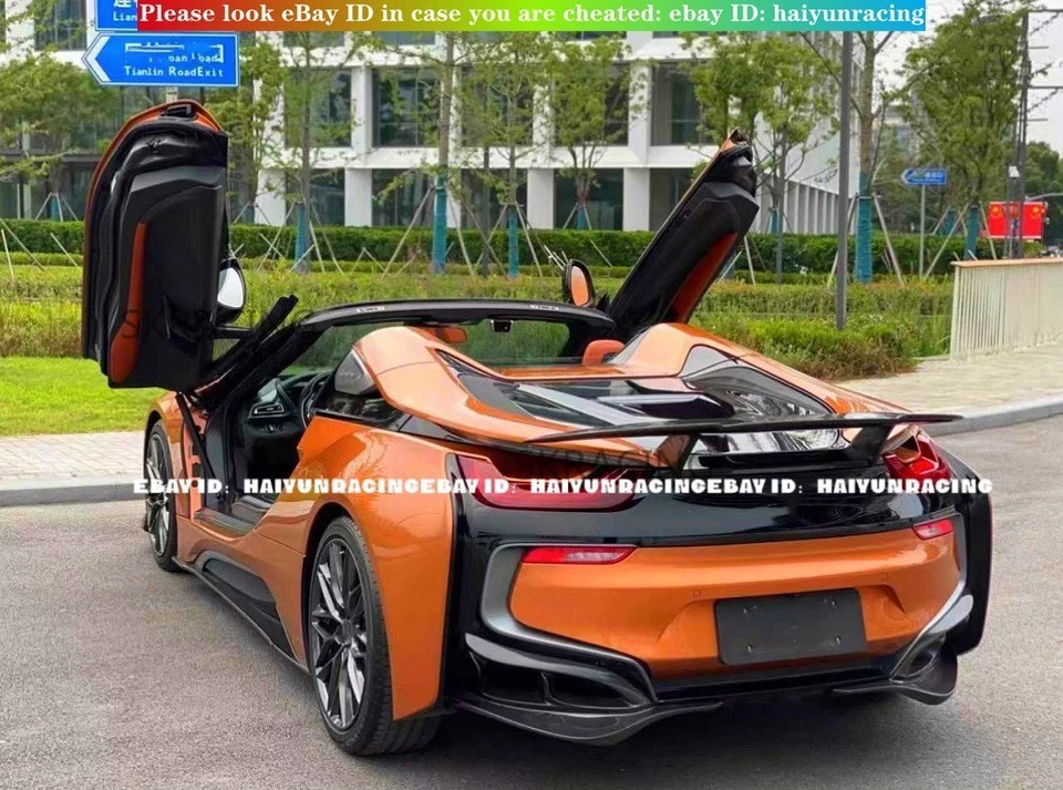 Real Carbon Fiber Rear Trunk Lip Spoiler Wing Bodykit Refit For BMW i8 2014-2018 - Image 3 of 4