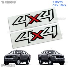 Trim Pair Set Sticker Decals 4x4 Red Black Fits Ford Ranger T6 Wildtrak 2012 16
