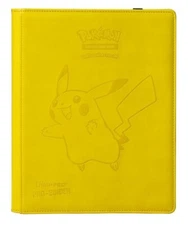 Premium Yellow Display Album for 360 Cards with Pikachu Artwork and Elastic S...