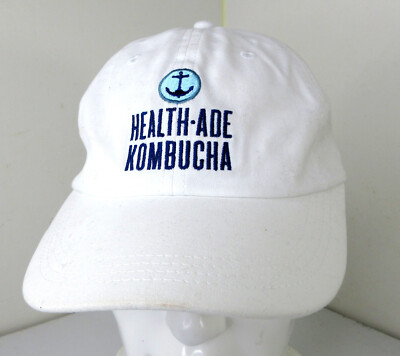 Health-Ade Kombucha Hat Strapback Cap White Embroidered Anchor Logo Advertising