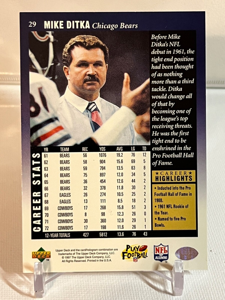 ヴィンテージ】シカゴ・ベアーズ MIKE DITKA 少シリ 直筆サインカード