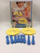 Rare Little Tikes Elegant Ware 4604 Dinner Set In Box Glasses Plates Flatware