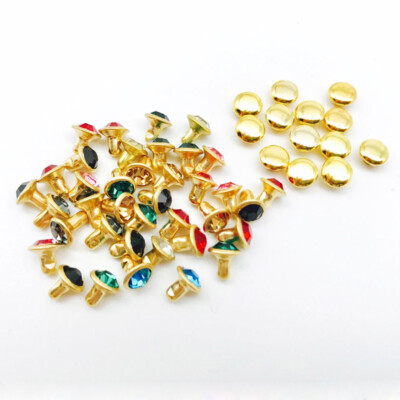 Perfk Pyramidennieten Set - 50 Stück Ziernieten In Bronze Für Lederarbeiten