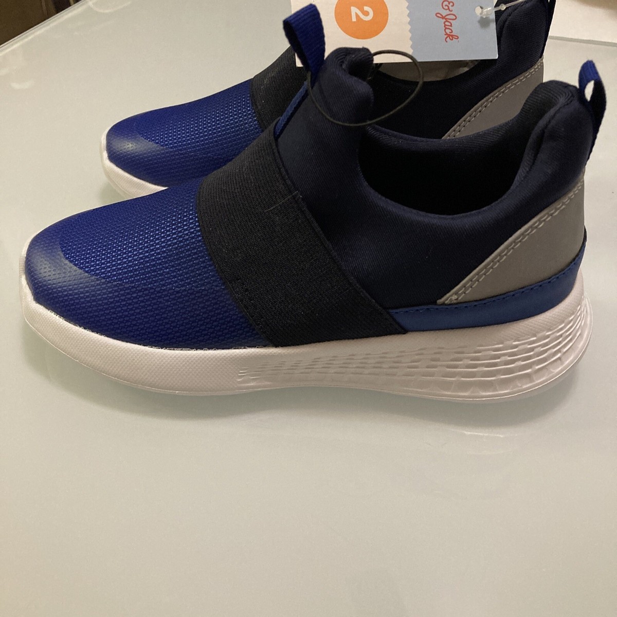 gatoグレーxs New Toddler Gray Slip-On Sneakers - Cat & Jack™- Blue & Gray