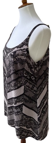 CAbi Monaco Longline Lace Camisole Women’s Medium Black Nude #3278 - Picture 4 of 8