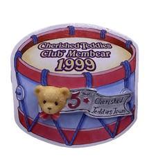 Cherished Teddies Club Membear - 1999 Pin Collectible Teddy Bear 5 Years
