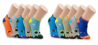 CNB SOCKEN UND STRÜMPFE GMBH 5 Paar Kinder Sneaker Socken Monster Gr. 23-26 / 27-30 / 31-34 / 35-38