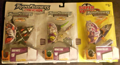 Transformers Cybertron 3-pack Sideways Brimstone Thunderblast 2006 NEW sealed