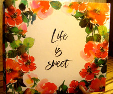 Photo Album / Scrap Book Floral Design "Life Is Sweet" 10-6"x6" Clear Pages 652