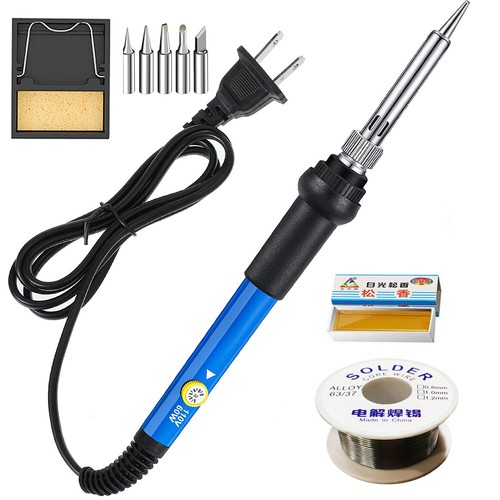 Electric Soldering Iron Tool Kit 60W Welding Gun Desoldering Pump Tip Station US - Picture 28 of 35