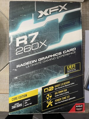 XFX AMD RADEON R7 260X 2GB GDDR5 Video Card (2x DVI / 1x Dispaly Port / 1x HDMI)