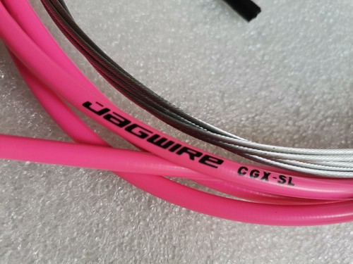KIT DE CABLE DE MANGUERA DE FRENO ROSA CALIENTE JAGWIRE CGX SL SE ADAPTA A SRAM SHIMANO - Imagen 4 de 6