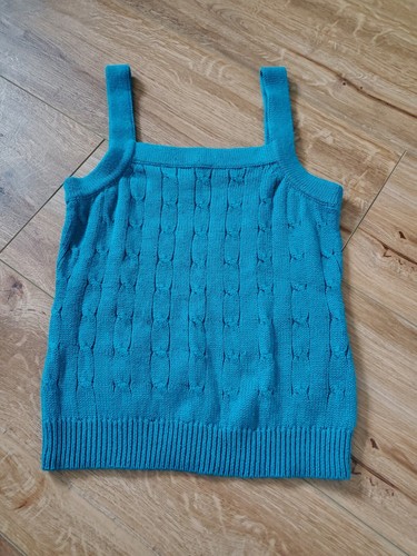 KC Parker Girls Turquoise Sleeveless Sweater Size 7/8 - Picture 4 of 4