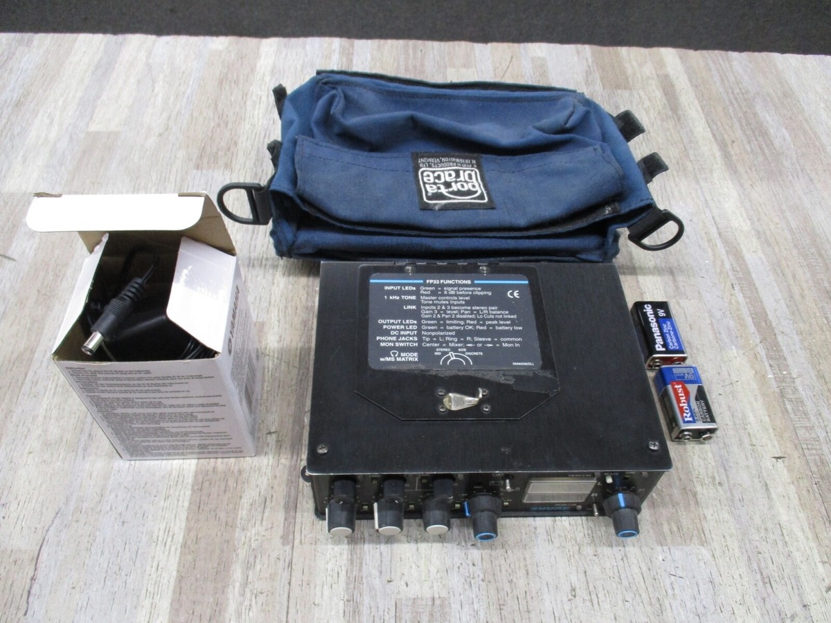 Shure FP33 3-Channel Stereo Mixer - W/ BAG NEW CHARGER AND BATTERY