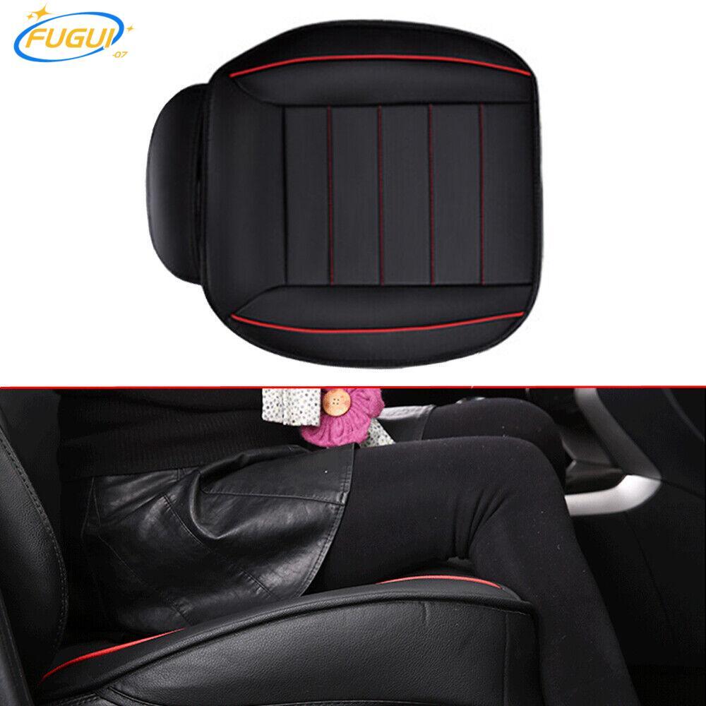 Black Leather Car Seat Cover Pad Mat Universal Fit Accessory-image