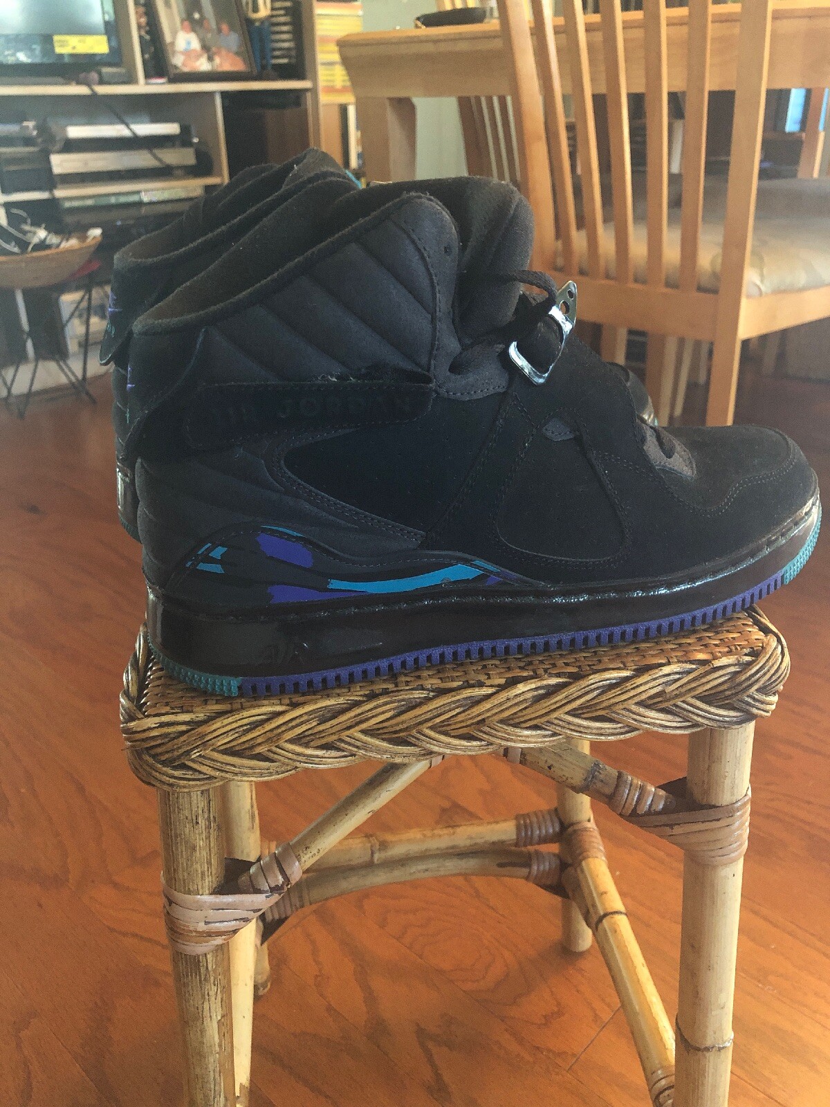 Air Jordan Fusion 8, Size 10.5, Black And Purple Air Jordan Fusion 8, Size 10.5, Black And Purple